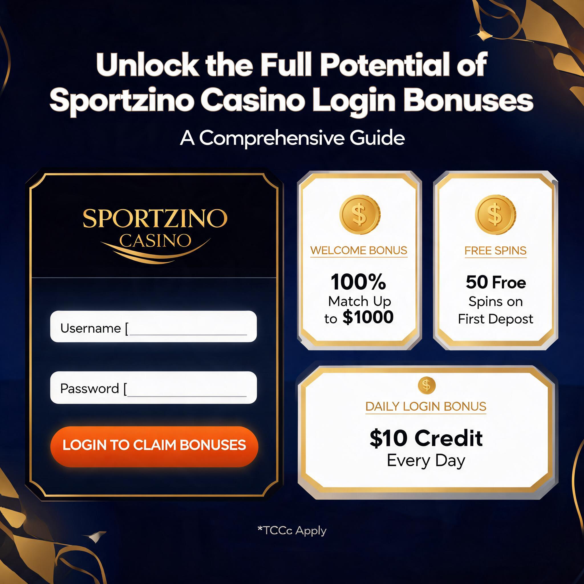 Unlock the Full Potential of Sportzino Casino Login Bonuses: A Comprehensive Guide Unlock the Full Potential of Sportzino Casino Login Bonuses