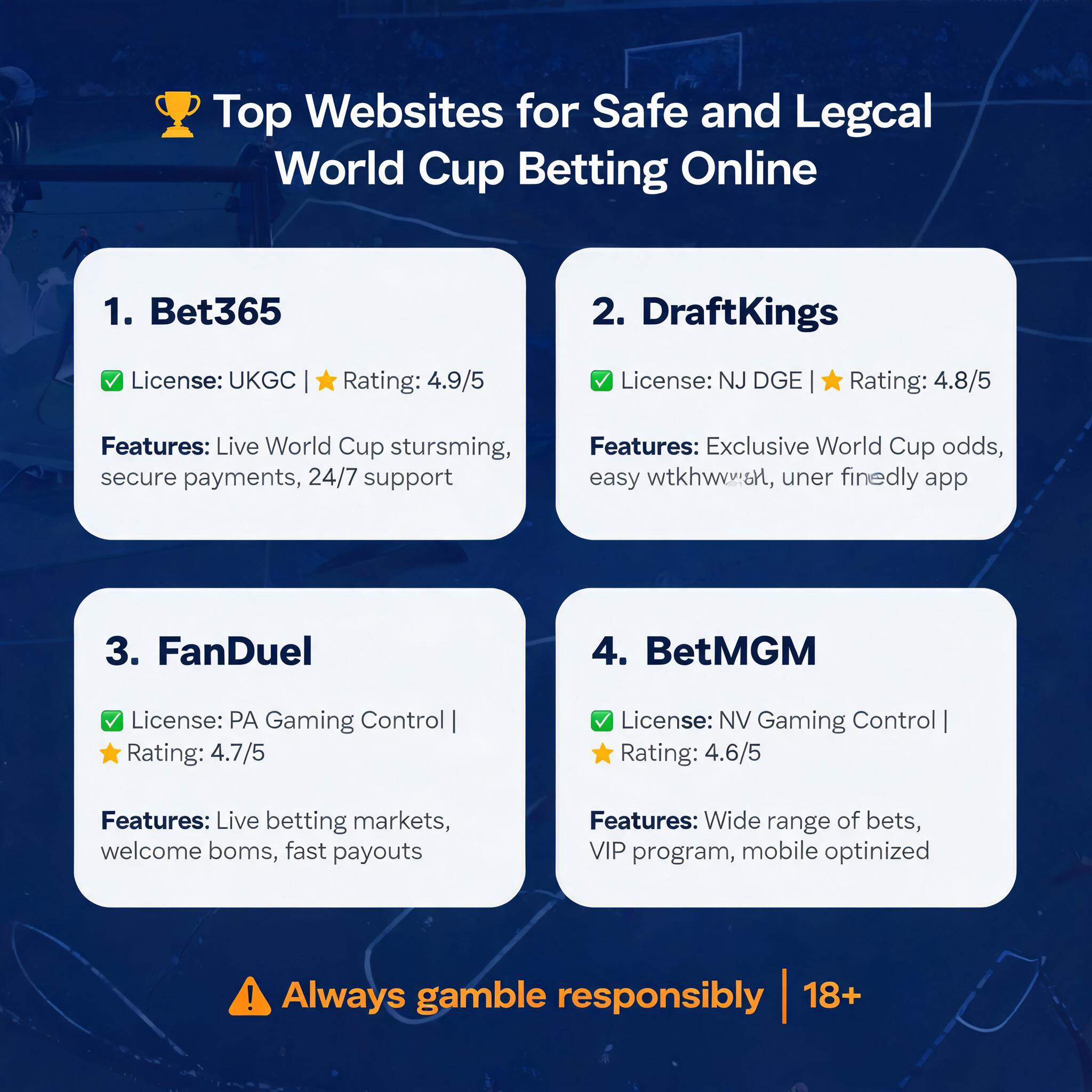 Top Websites for Safe and Legal World Cup Betting Online Top Websites for Safe and Legal World Cup Betting Online