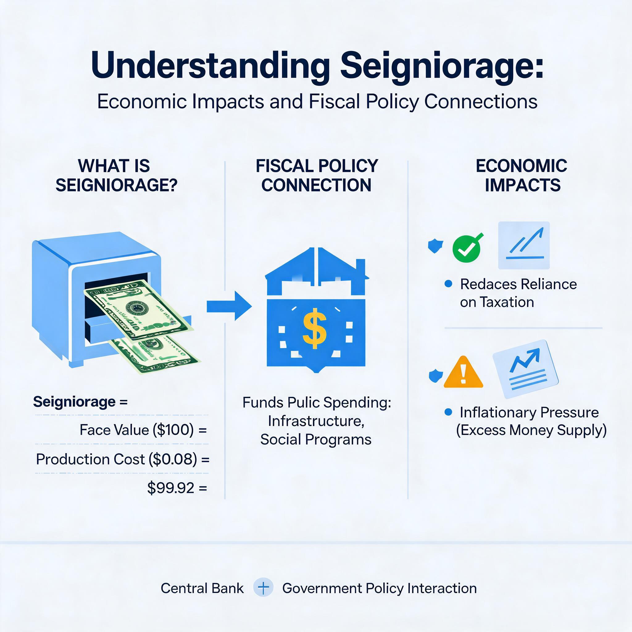 Understanding Seigniorage: Economic Impacts and Fiscal Policy Connections Economic Impacts and Fiscal Policy Connections