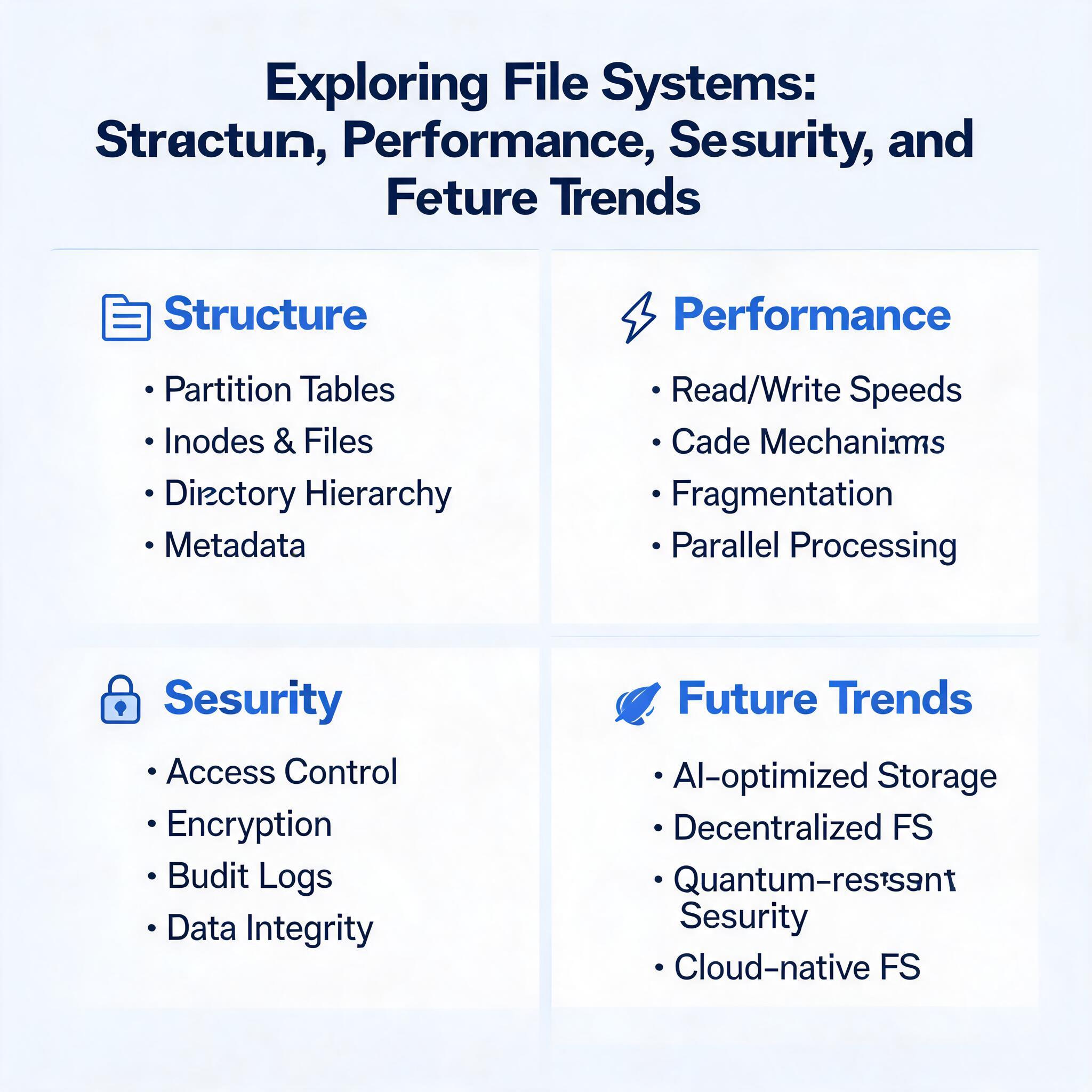 Exploring File Systems: Structure, Performance, Security, and Future Trends