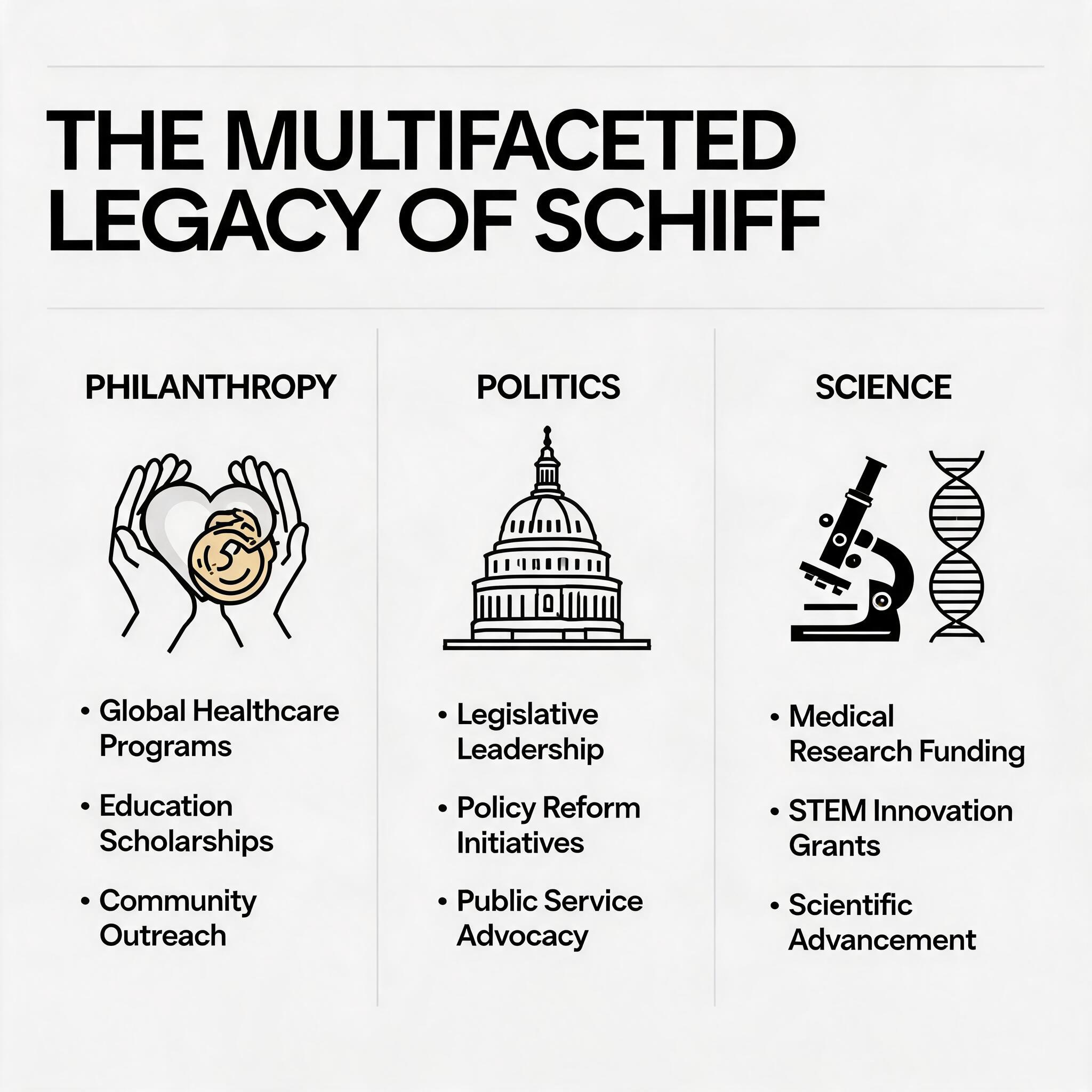The Multifaceted Legacy of Schiff: From Philanthropy to Politics and Science