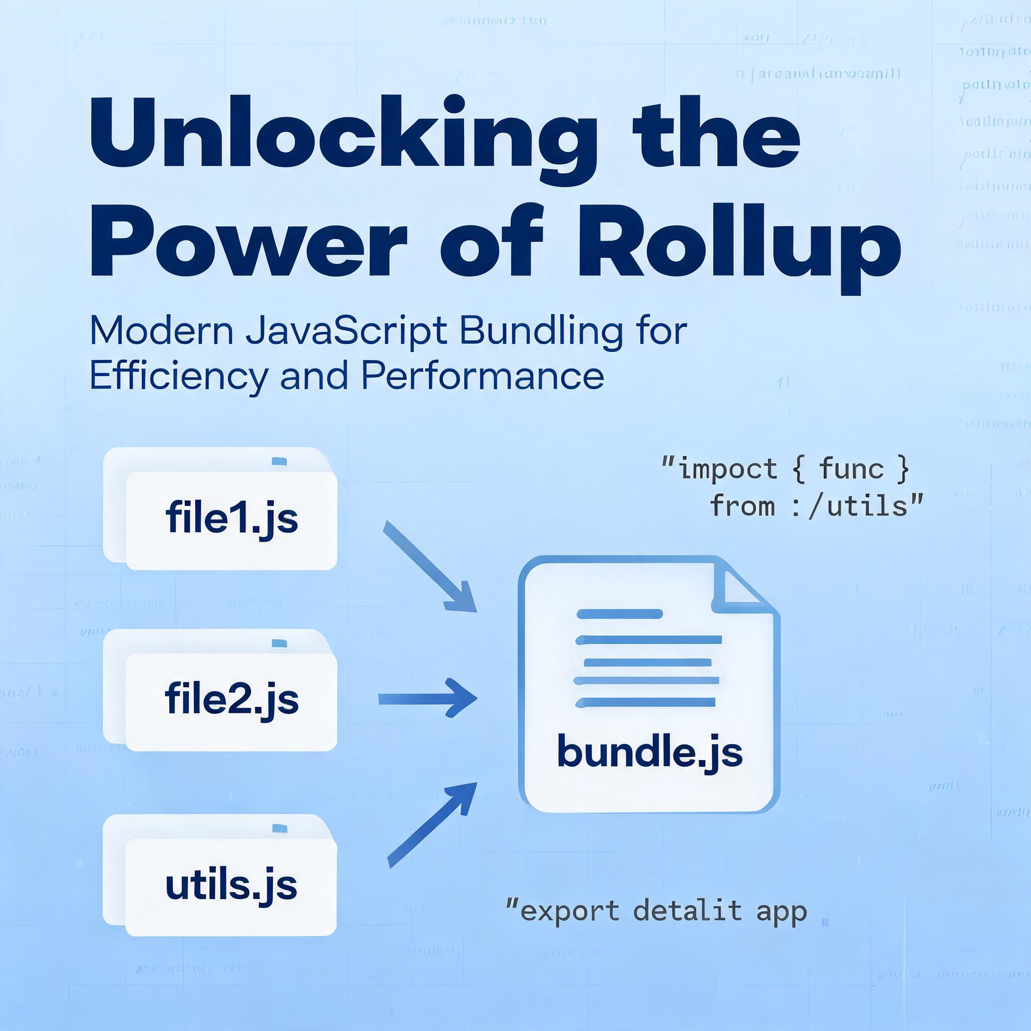 Unlocking the Power of Rollup: Modern JavaScript Bundling for Efficiency and Performance Modern JavaScript Bundling for Efficiency and Performance